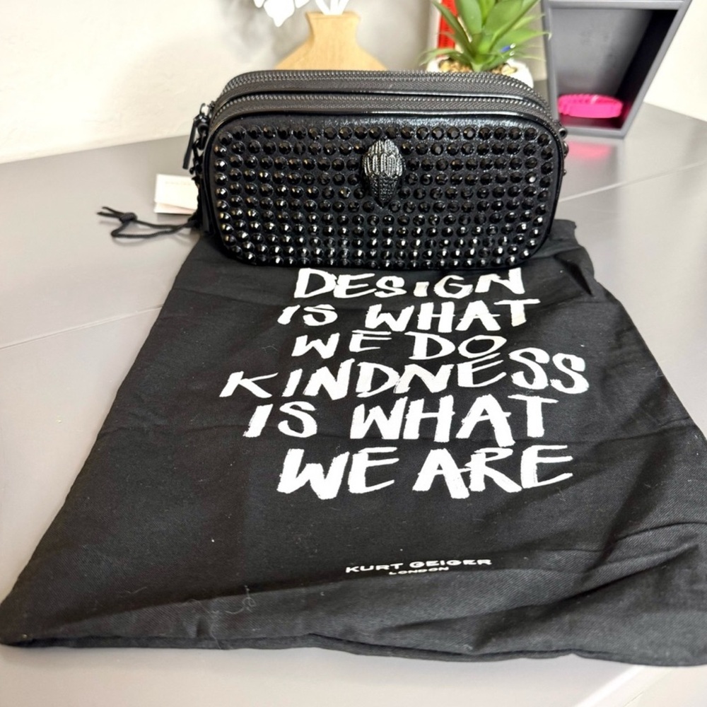 Kurt Geiger Black Studded Crossbody Bag Brand New w/tags